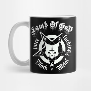 Cat metal lamb of god art Mug